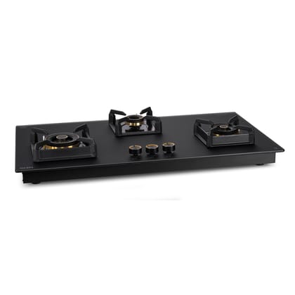 3 Burner DFVS Glass Hob with 2 Triple Ring Total Brass Burners Auto Ignition (BH1093XLDFTHT2TR)