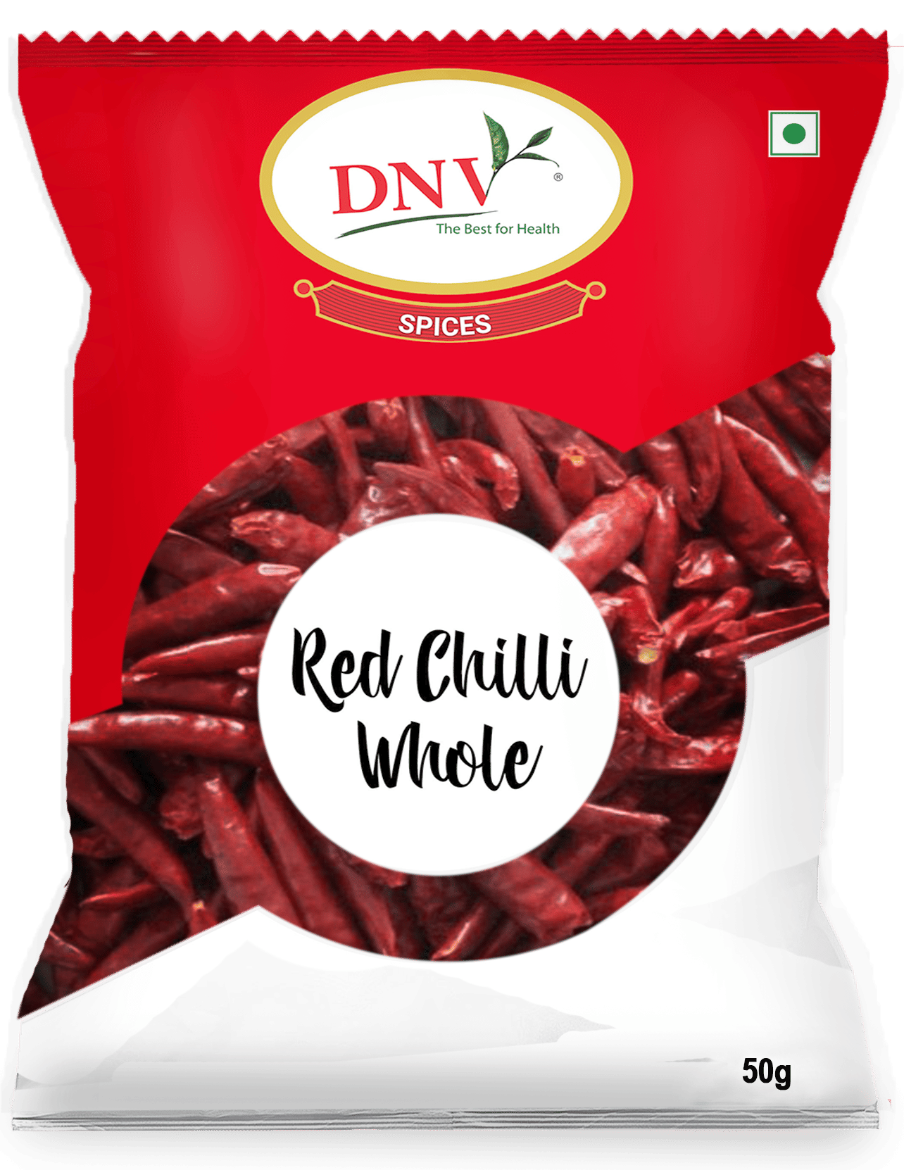 DNV Foods Dry Red Chilli Whole, 50 gm