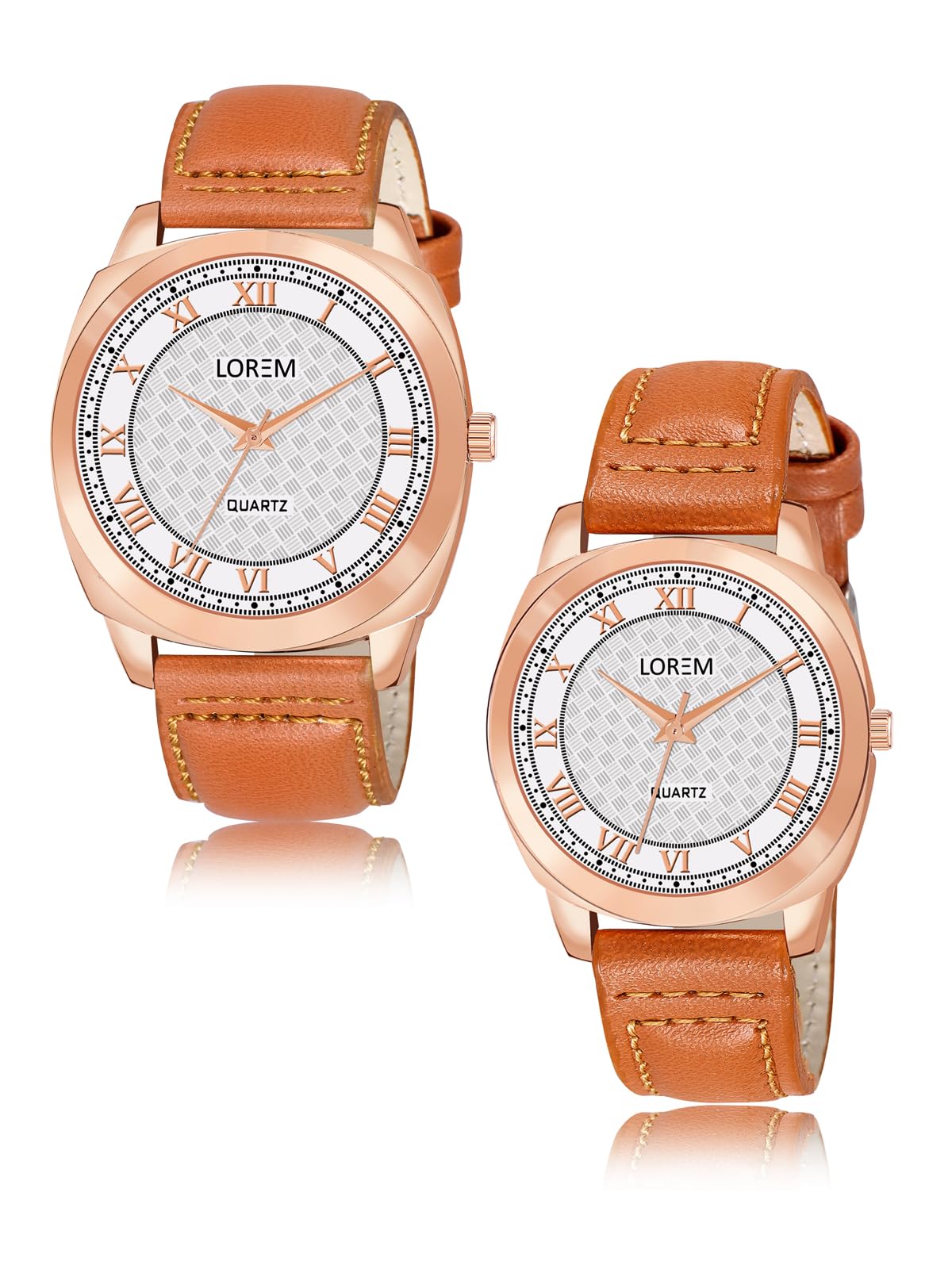 Silver Cubic Designer Printed Dial Analog Watch for Lovely Couple LR90-LR337