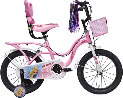 HERO Fairy 16 T (inch) Roadster Cycle (Single Speed, Pink, White, Rigid)