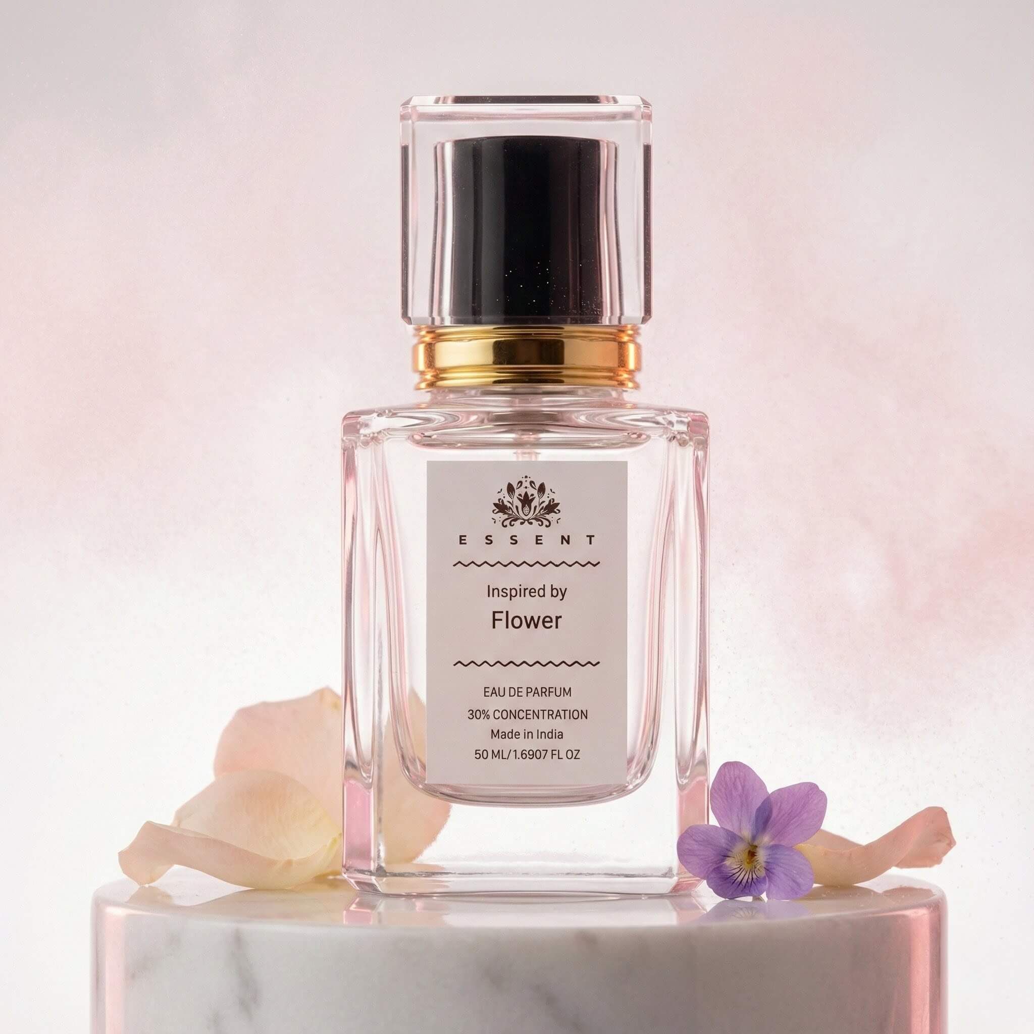 Essent Perfumes Kenzo Flower Eau de Parfum (EDP) – Powdery Rose Floral Musky Long Lasting Perfume – Women’s Fragrance
