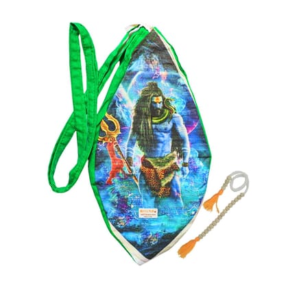 MAYAPURI Mahadev Shiv Ji Printed Pure Cotton Gomukhi Japa Mala Bag, Beads Bag or Chanting Bag, Jholi with Zip Pocket and Sakshi Mala Counter, Pack of 1 MAYAPURI Mahadev Shiv Ji Printed Pure Cotton Gomukhi Japa Mala Bag, Beads Bag or Chanting Bag, Jholi with Zip Pocket and Sakshi Mala Counter, Pack of 1