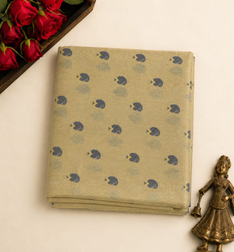 Handloom Chanderi Silk By Cotton Tissue Saree