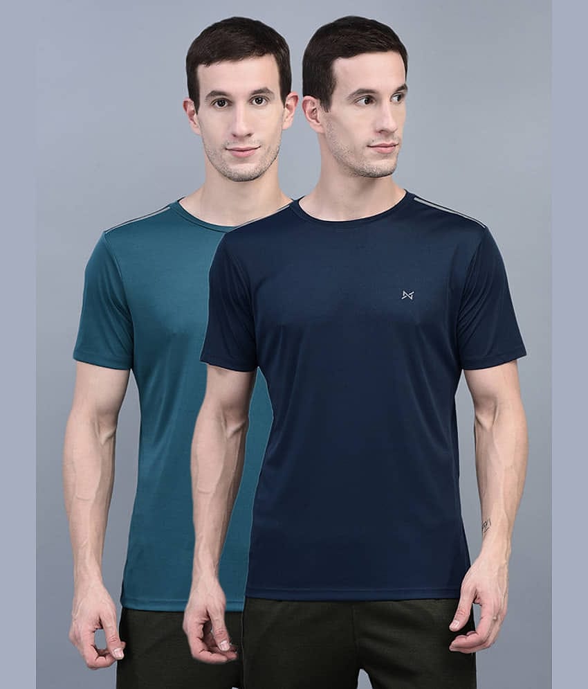 Force NXT Pack of 2 Cotton Blend Regular Fit Men's T-Shirt ( Multicolor )