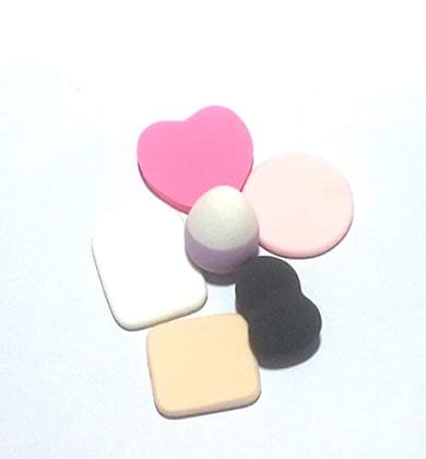 Nawani Makeup Power Puff Sponge (Multicolour) - Pack of 6 Pieces