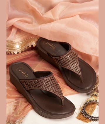 Puntoblu PU23E8-BROWN Brown Women's Open Toe Flats