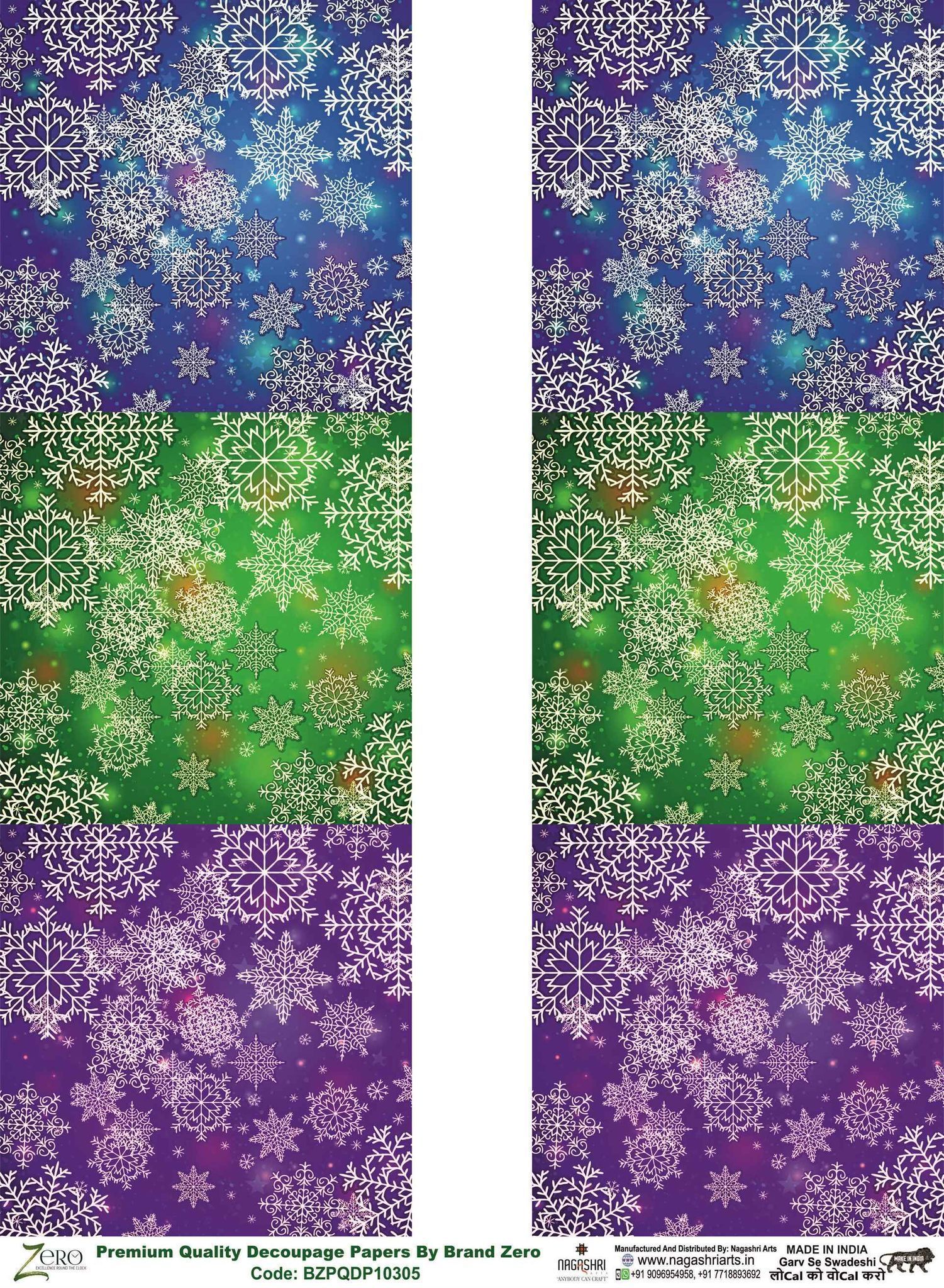 Brand Zero Premium Quality Decoupage Paper Pack of Two - Design Code: BZPQDP10305