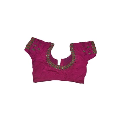 Buy Online Pink Color Embroidery Work Readymade Blouse For Women at Best Price in India