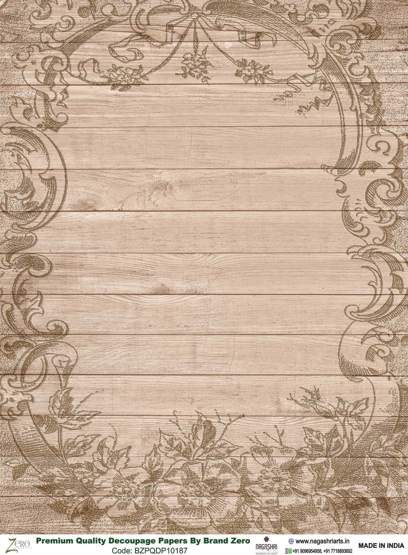 Brand Zero Premium Quality Decoupage Paper Pack of Two - Design Code: BZPQDP10187