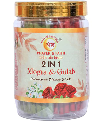 SHRESHTHA Incense Dhoop Sticks Rose,Mogra 200 gm ( Pack of 1 )