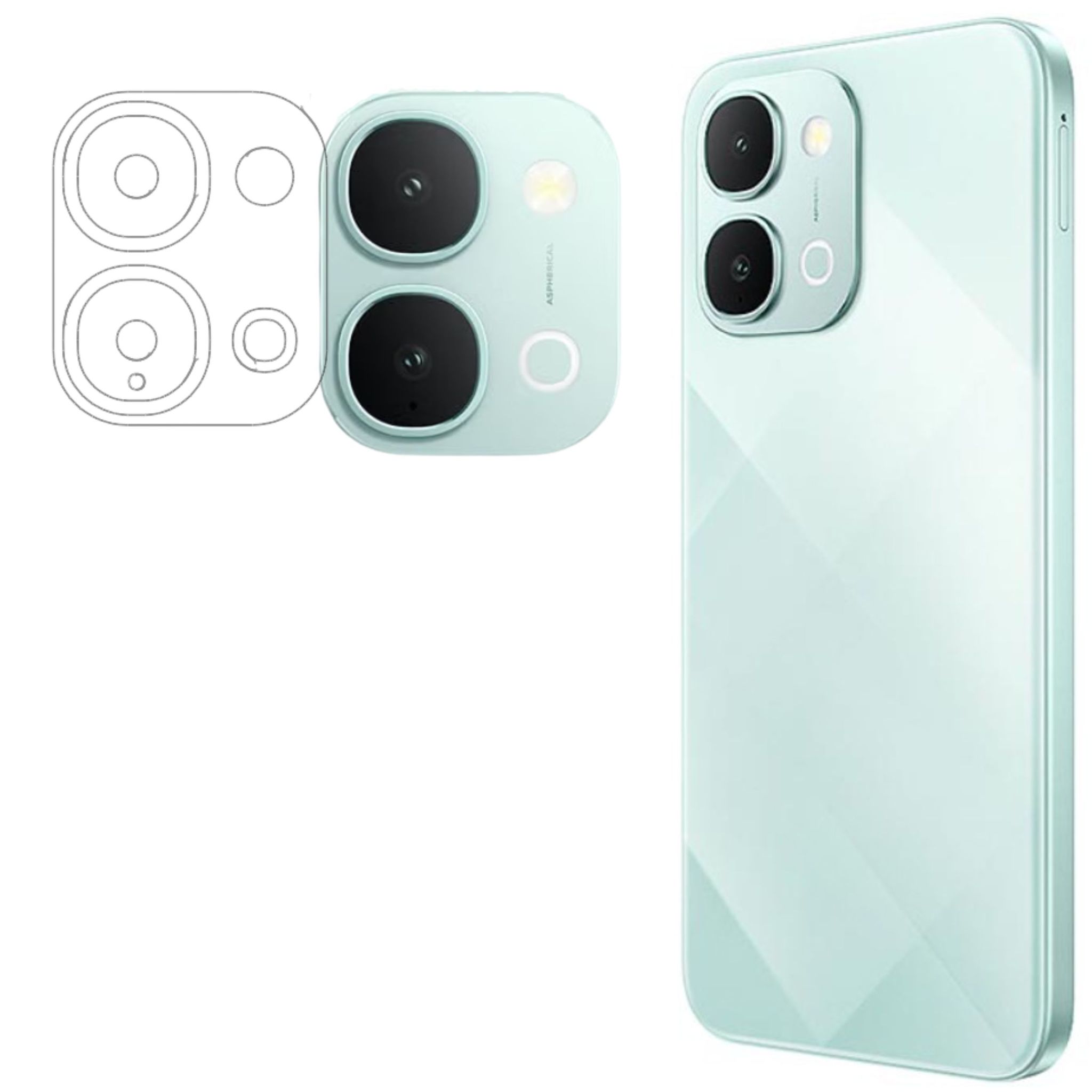 ISAAK Back Camera Lens Protector compatible for Vivo Y31t 5G (Pack of 1)