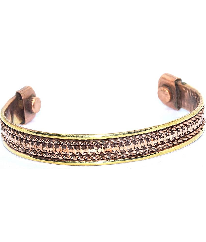 Rudradivine Mix Metal Magnets end , good health and reliving arthritis/rheumatic symptoms, Bangle/bracet open end free size Kada for Men and Women
