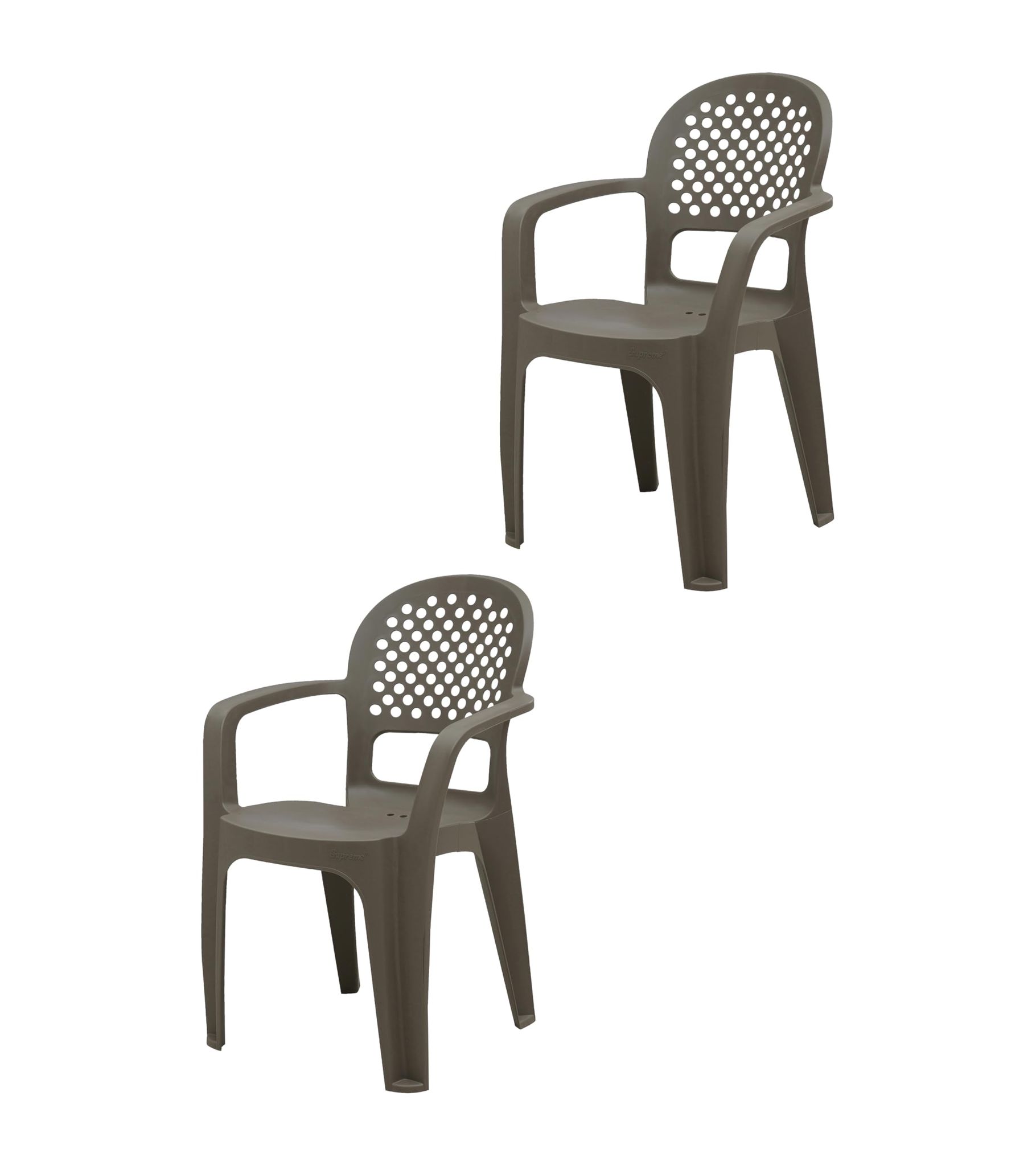 Supreme Furniture Blossom Plastic Armless Stylish Chair Suitable for Home, Office, Hotel, Resort, Restaurant, Indoor and Outdoor