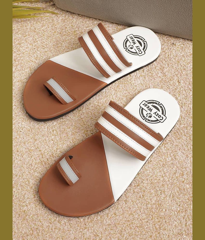 Cozy Wear Navy Blue Men's Leather Slipper