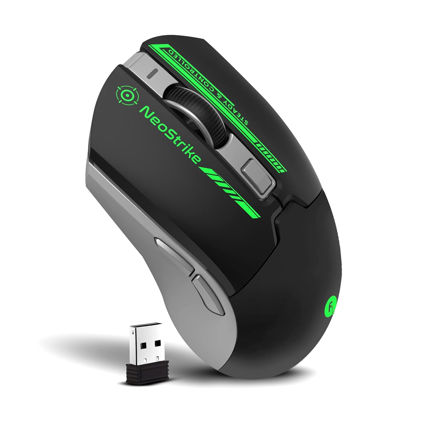 FRONTECH Neo Strike Wireless Gaming Mouse with 3200DPI, Comfortable & Ergonomic Design