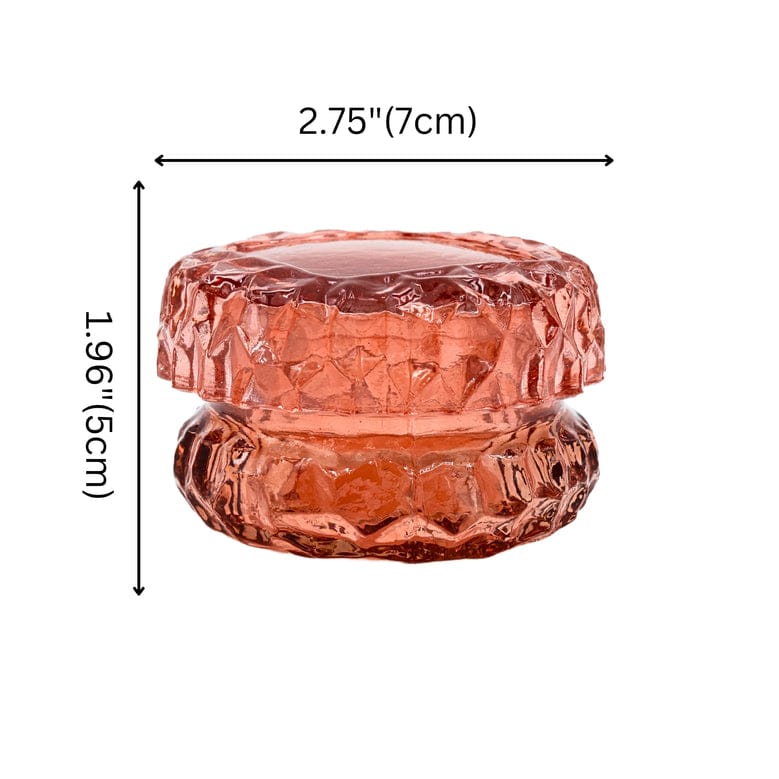 Elegant Diamond-Cut Glass Candle Jar | for Home, Party, Office Decorations