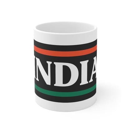 DARSHANS Ceramic India Printed Coffee Mug (Color: White, Capacity:330ml)