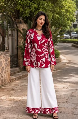 vedika fashion Women Viscose Rayon Kurti Pant Set