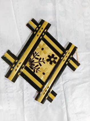 DIVA CRAFT Handmade Bamboo Wall Art Panel | Natural Eco-Friendly Wall Decor for Living Room, Bedroom, Office | Asian Modern Minimalist Home Decor | Sustainable Art Piece (Size: 24x36 Inches)