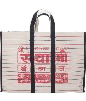 Goodluck Cotton Canvas Grocery Shopping Bag Extra Large Heavy Duty Handcrafted Multipurpose Bag for Grocery Milk Vegetable Storage (14 X 8.5 X 20)