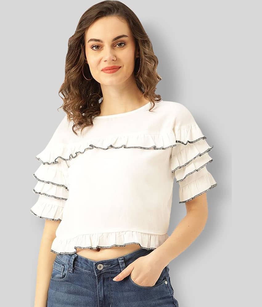 MARC LOIRE Women's Cotton Blend Cape Top ( White )