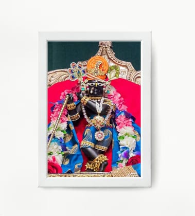 NOKKES Radha Raman Ji Vrindavan Radha Raman Thakur Ji White Photo Frames Religious Photo frame 5X7 Inch Photo Frame_QWW62 NOKKES Radha Raman Ji Vrindavan Radha Raman Thakur Ji White Photo Frames Religious Photo frame 5X7 Inch Photo Frame_QWW62