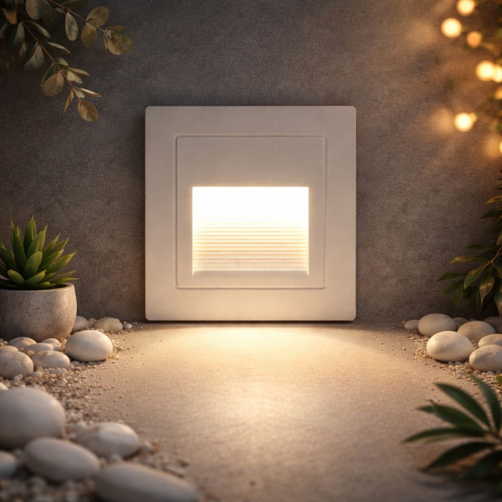SPARKWORLD LED Recessed Step Light Square | Warm White Stair & Wall Light | Indoor Outdoor Foot Light | Colour: 5w_(WithoutSensor)