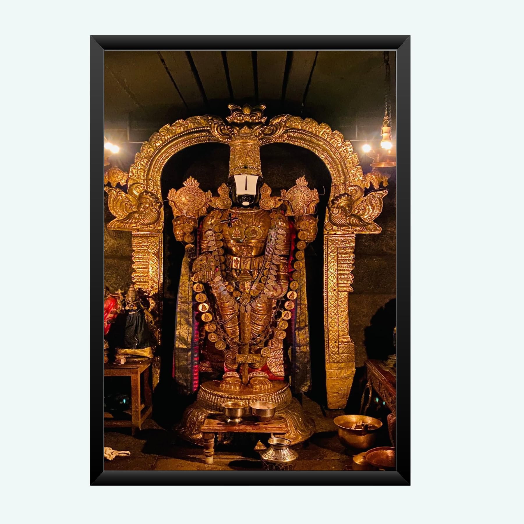 NOKKES tirupati blalaji Venkateswara tirupati blalaji Photo Frames Religious Photo frame 5X7 Inch Photo Frame_AQW21