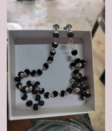 DvR ClicK Kali Silver Plated Karungali Mala ( Pack of 1 )