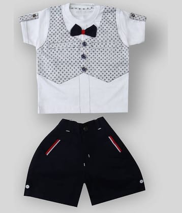 Zadmus Pack of 1 Boys Cotton T-Shirt & Shorts Set ( Blue )