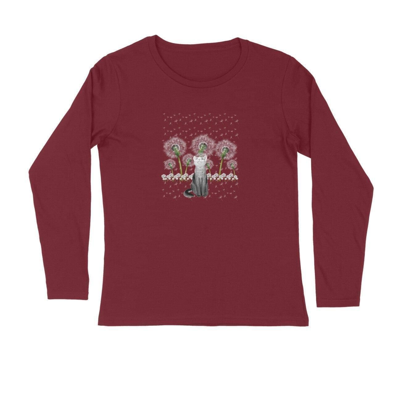 Full Sleeves Round Neck (Men) - Fresh White Cat (5 Colours)