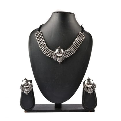 Tribes India Ghungroo Choker Necklace Set with Earrings Tribes India Ghungroo Choker Necklace Set with Earrings
