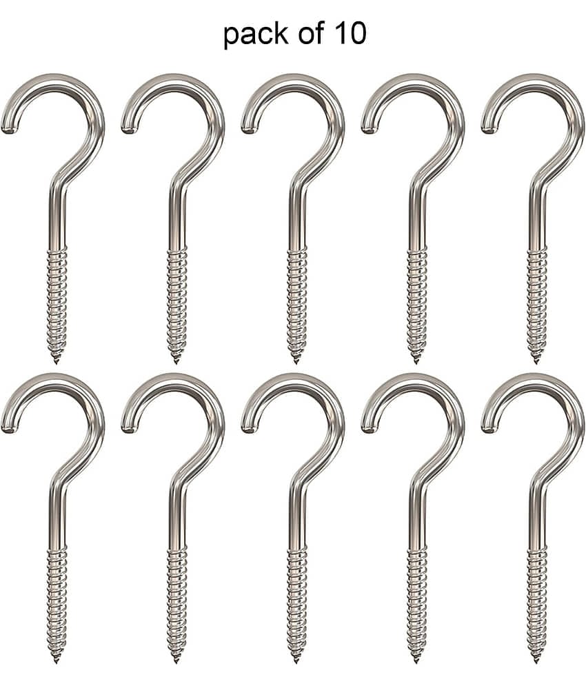 82mm 14no Metal Cup Ceiling Hooks for Curtain, Arts & Jewelry Set of 10 Stainless Steel Hooks