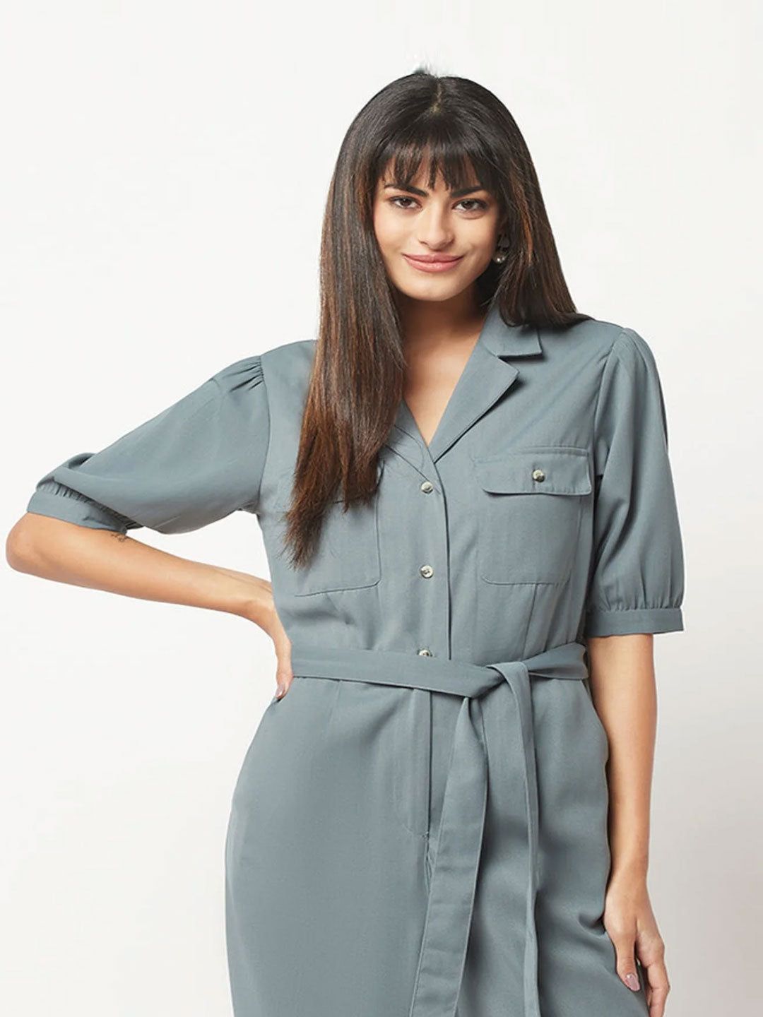 Rustic Blue Collar Jumpsuit