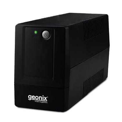 Geonix GXUPS600VA UPS 600VA/360W, Uninterrupted Power Supply System for Desktop PC Computers, Voltage Regulator, Auto Restart, Cold Start Function, BIS Approved, 2 Years Warranty, Black
