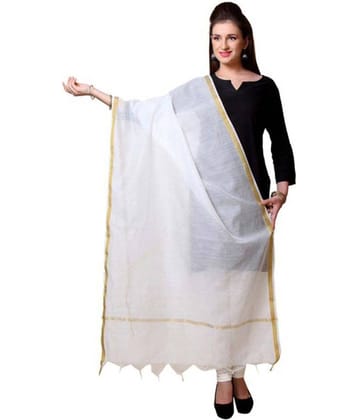 Apratim White Chanderi Dupatta