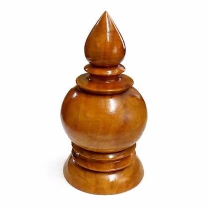 Teak Wooden Kalash for Mandir (Polished) – 6 Inch Height × 3 Inch Width – Handcrafted Kalash Top for Pooja Mandir – Decorative Wooden Kalash – Traditional Kalasam for Home Décor Teak Wooden Kalash for Mandir (Polished) – 6 Inch Height × 3 Inch Width – Handcrafted Kalash Top for Pooja Mandir – Decorative Wooden Kalash – Traditional Kalasam for Home Décor