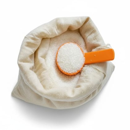 Refined White Sugar - 1 kg - One cloth bag of sugar