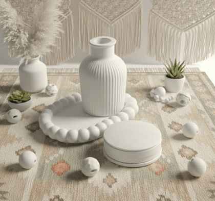 Combo 13 -  bubble tray + Vase + round jewellery box