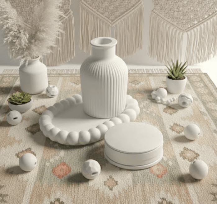 Combo 13 -  bubble tray + Vase + round jewellery box
