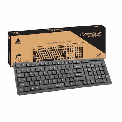 ProDot QWERTY �Made in India� Keyboard with Low Profile Keys, Spill Resistant Design for Windows, Mac, PC, Laptop