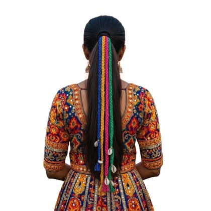 Art Tales Diwali Look 4 long Hair Braids with Rubber Bands Girl and Women, Hair Accessory for Everyday Style and Rainbow Color Braids Extensions Hair Color | Boho Chic Style (Multicolour) Art Tales Diwali Look 4 long Hair Braids with Rubber Bands Girl and Women, Hair Accessory for Everyday Style and Rainbow Color Braids Extensions Hair Color | Boho Chic Style (Multicolour)