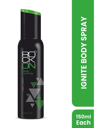 ROCK ON Ignite Deodorant Body Spray with Long Lasting Fragrance Men & Women 150 ml ( Pack of 1 )