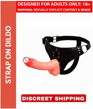 kamahouse 7 inch Big Hollow Strap On Dildo with Vibration and belt Female Sex Toy