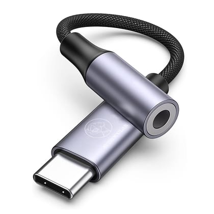 AUDIOCULAR D13 Type C to 3.5mm Portable Audio Aux Adapter, Connector, Built-in DAC, 16bit/48Khz, Compatible with iPhone 16 Series /15 Series, Galaxy S25/S24 Ultra/S24 & Other Type C Phones