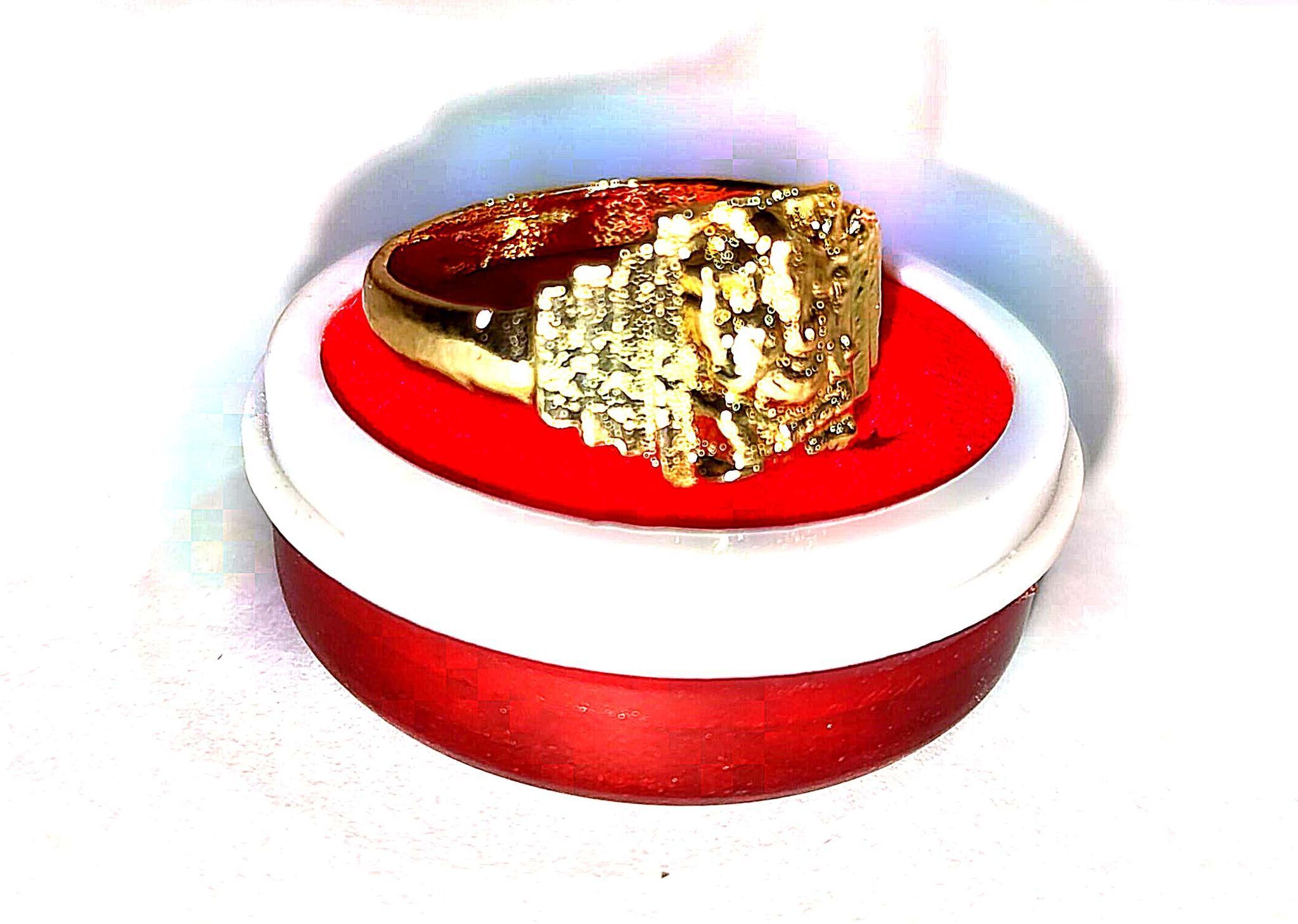 Men's and women's Gold plated  Ring with Lion Head Design