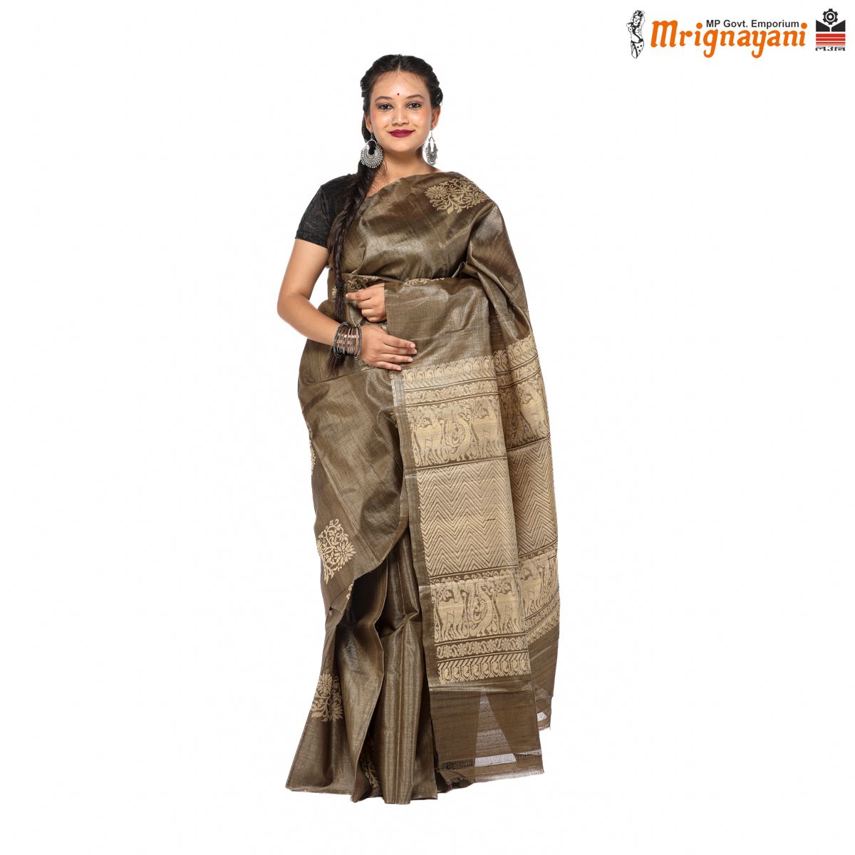 HANDLOOM KOSA SAREE WITH BLOUSE (SKU - 1ST101010222, SAREE - 1180)
