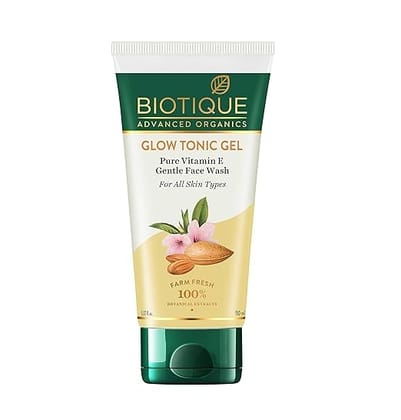 Biotique Advanced Organics Glow Tonic Gel Pure Vitamin E Gentle Face Wash 150ml