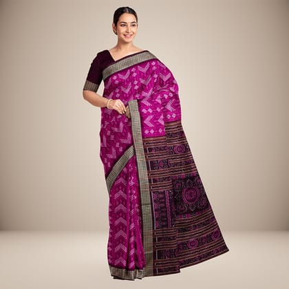 Pasapalli Motifs Sambalpuri Silk Saree