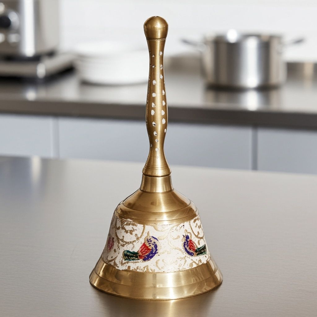 Brass Bell Handle White No. 1, Height : 5 Inch (ZMAS286 B)